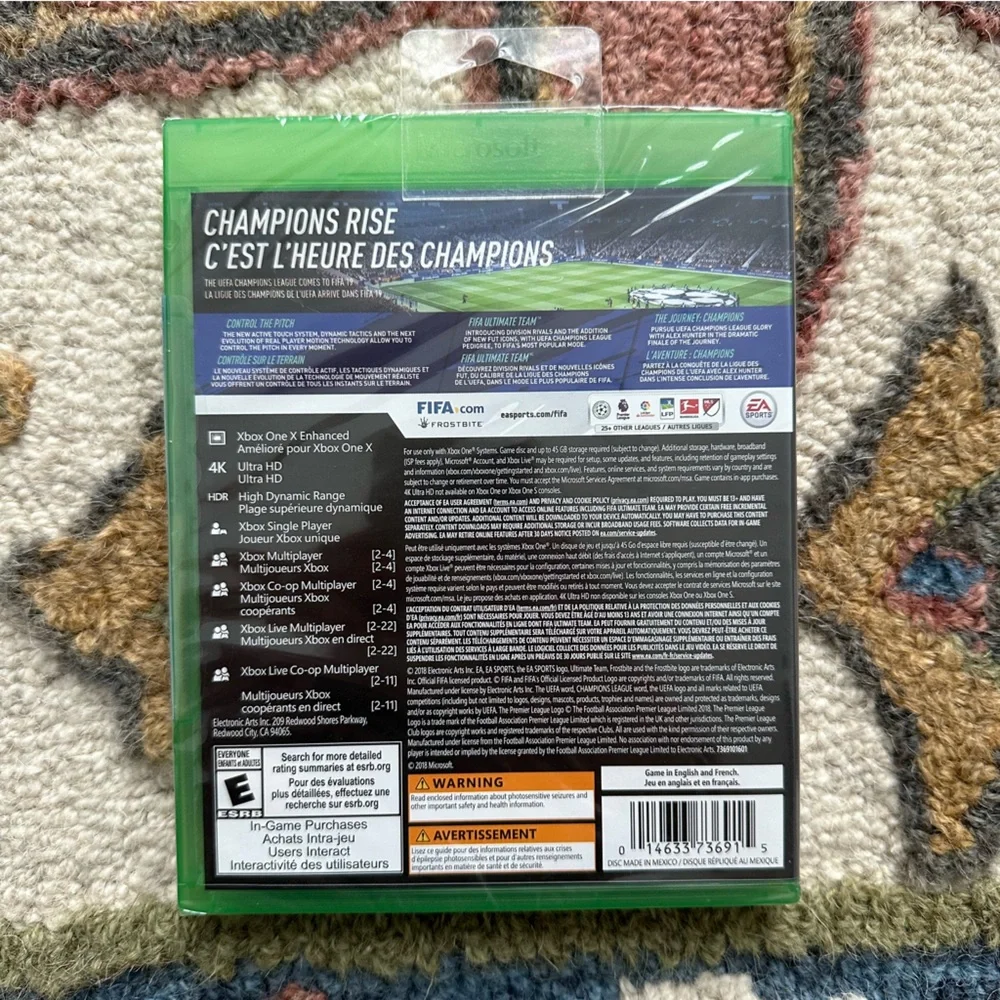 Brand New FIFA 19 Video Game Microsoft Xbox One XB1 Factory Sealed In Plastic